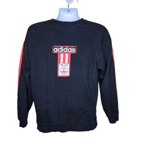 Adidas Original Adibreak Sweatshirt Pullover Stripes Womens Size S Black